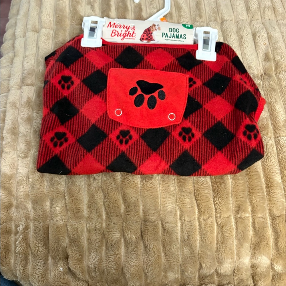 Merry & Bright Red Plaid Dog Pajamas